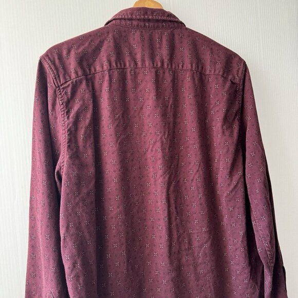 Abercrombie & Fitch Men’s Long Sleeve Button-Up Shirt Burgundy Sz L - Picture 11 of 15